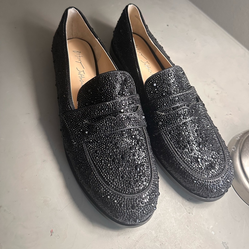 Betsy Johnson Black Studded Shoe